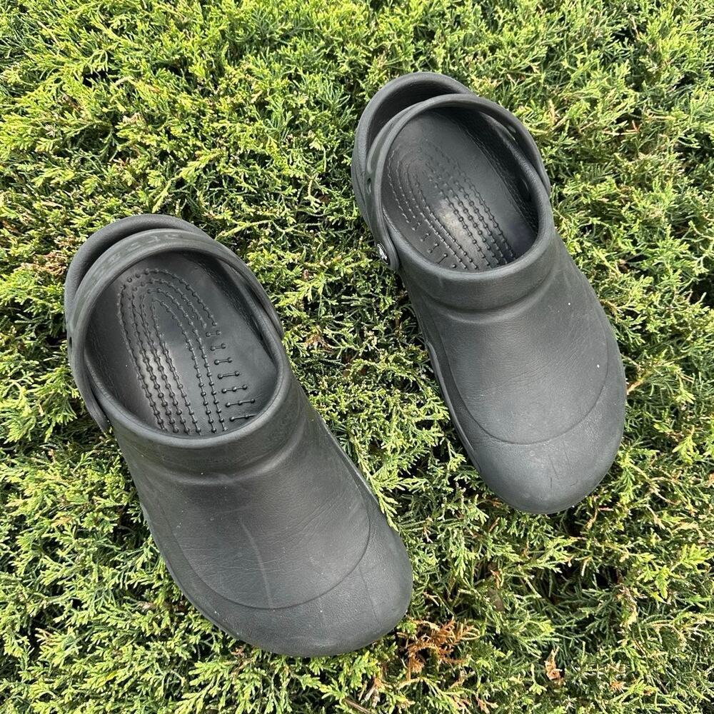 Crocs Bistro Adult Unisex Work‎ Clogs Size M6 W8 Black - Picture 5 of 14